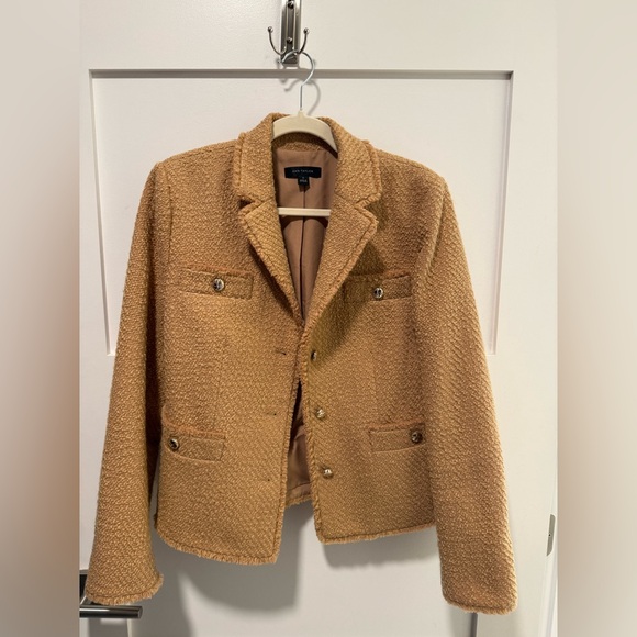 Ann Taylor Jackets & Blazers - Ann Taylor Camel Bouclé Tailored Blazer
